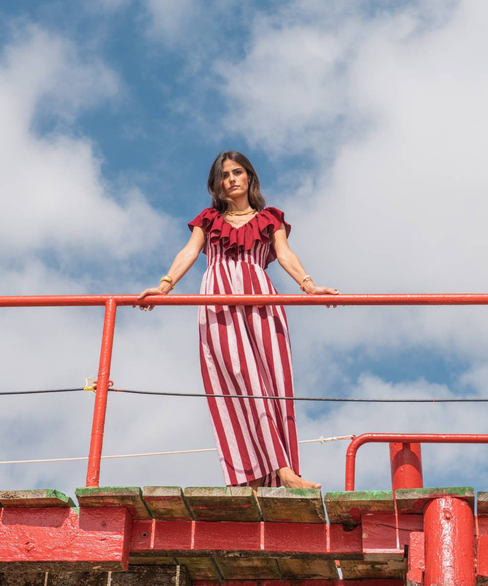 Vestido Puntal Ruffles